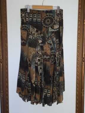 Vintage Bali Asymmetrical Handkerchief Hem Skirt Patchwork